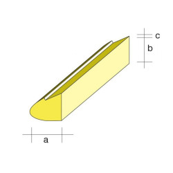 Balsa - Bordo di Entrata Asimm. 1 Ribasso mm.  8 x  9 x 1000