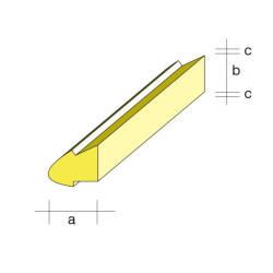 Balsa - Bordo di Entrata Asimm. 2 Ribassi mm. 13 x 10 x 1000