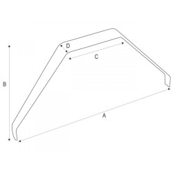 Carrello Principale in Fibra Standard  800 S08 mm. 235 x 115