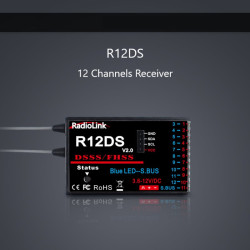 R12DS 11 Ch. PWM / 12 Ch. S-BUS Telemetria 2.4 GHz