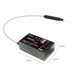 R9DS 9 Ch. PWM / 10 Ch. S-BUS Telemetria 2.4 GHz