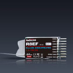 R8EF 8 Ch. PWM / 8 Ch. S-BUS 2.4 GHz