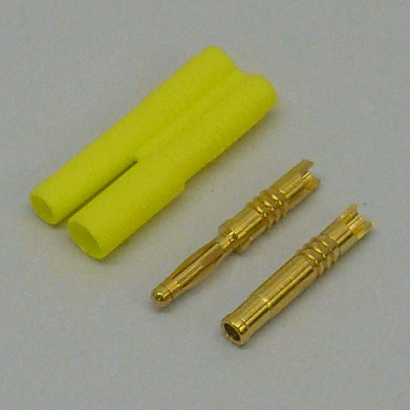 Connettore MC 2.0 mm. con Involucro Giallo "Made in Germany (1p)