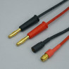 Cavo Ricarica 4 mm. - MC 6 mm. Cavi Siliconati Rosso Maschio