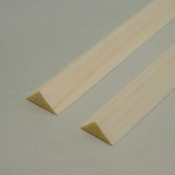 Balsa - Listello triangolare mm.  6 x  6 x 1000